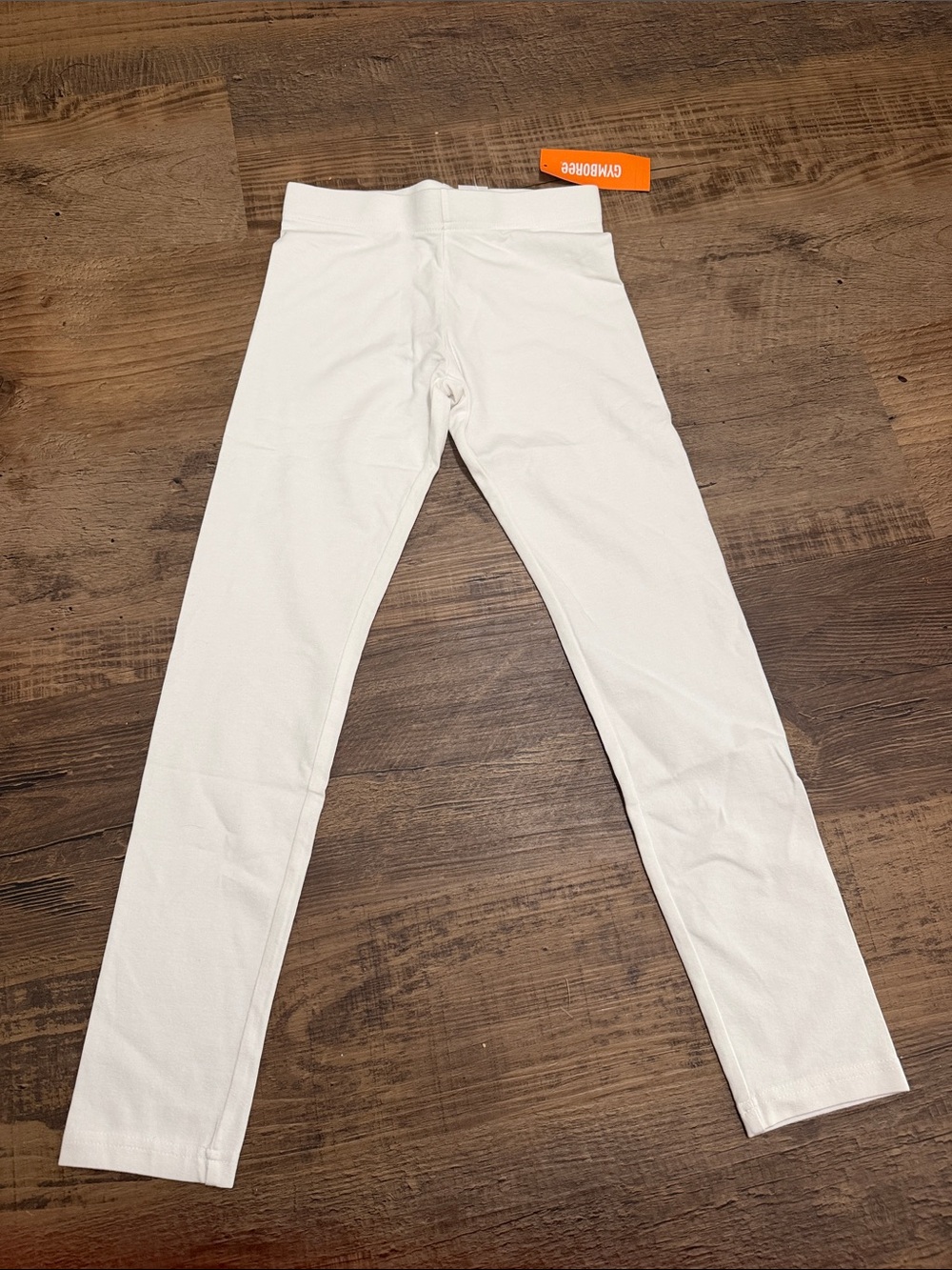 Girl”s White Stretch Cotton Pants